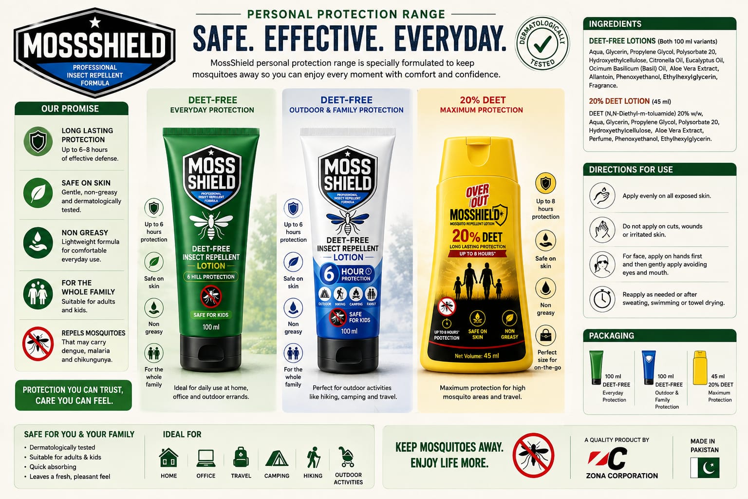 MosShield® DEET-Free Insect Repellent