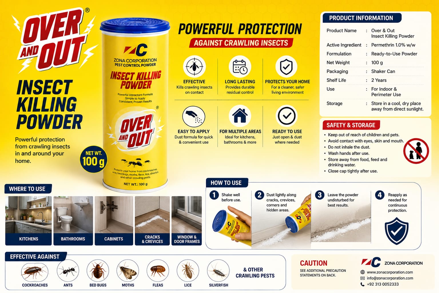 Over & Out® Insect Killing Powder