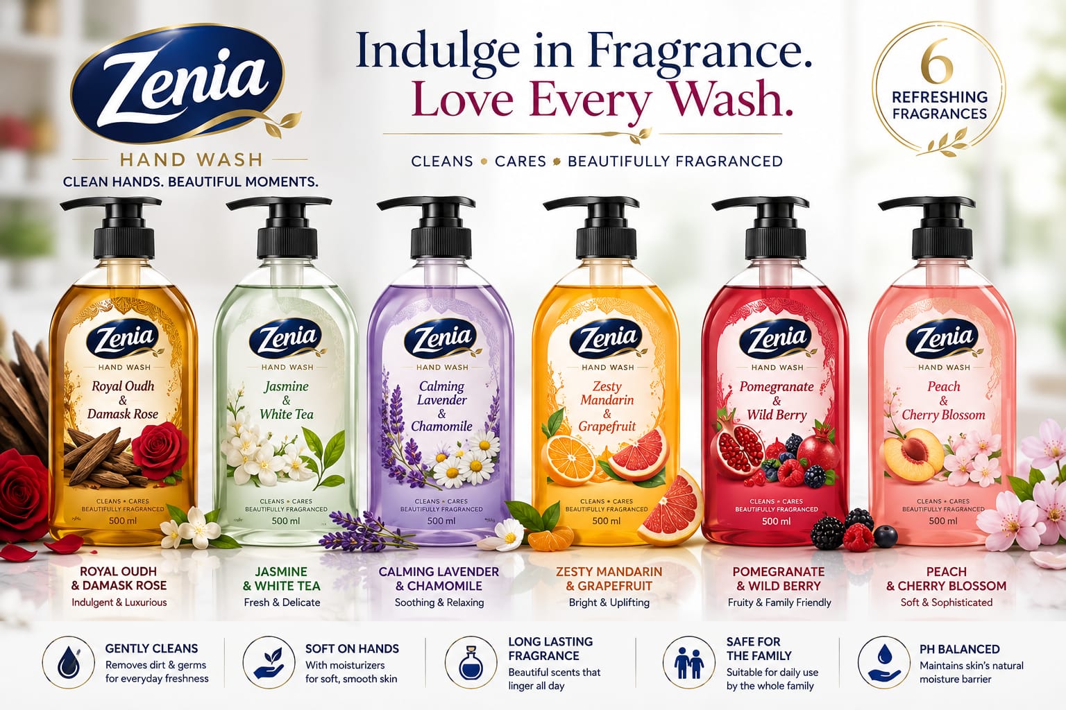 Zenia® Fragrant Premium Hand Wash