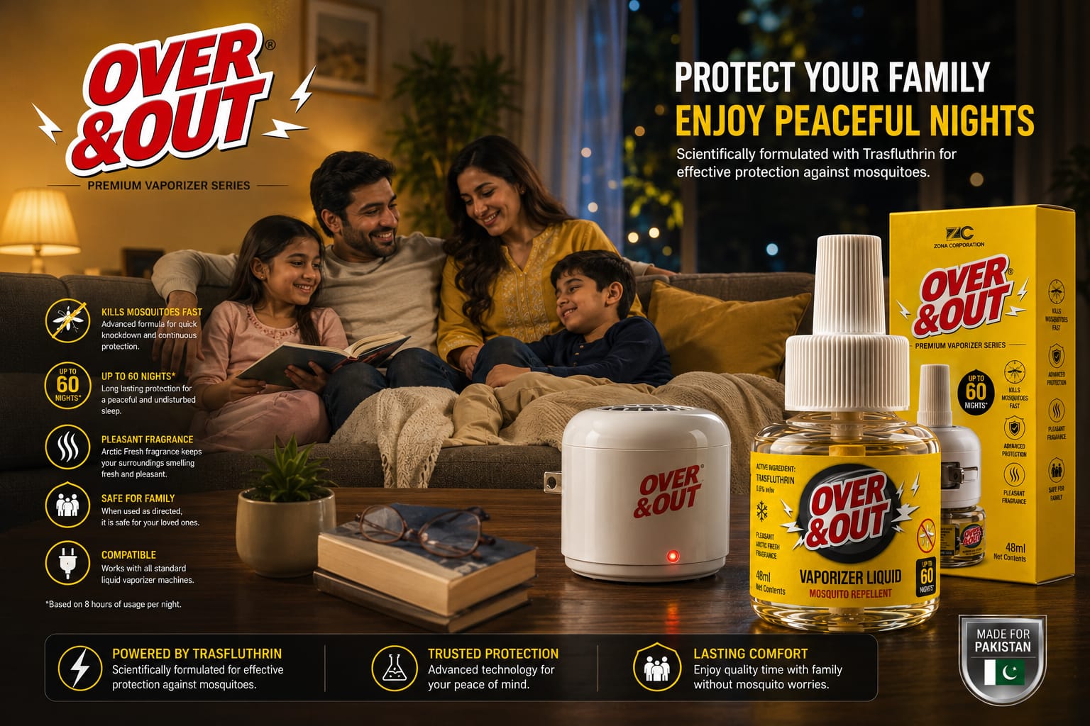 Over & Out® Mosquito Vaporizer