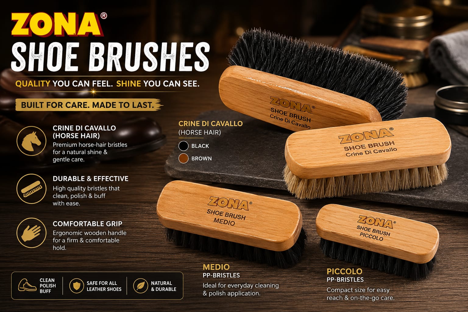 Zona® Shoe Brushes