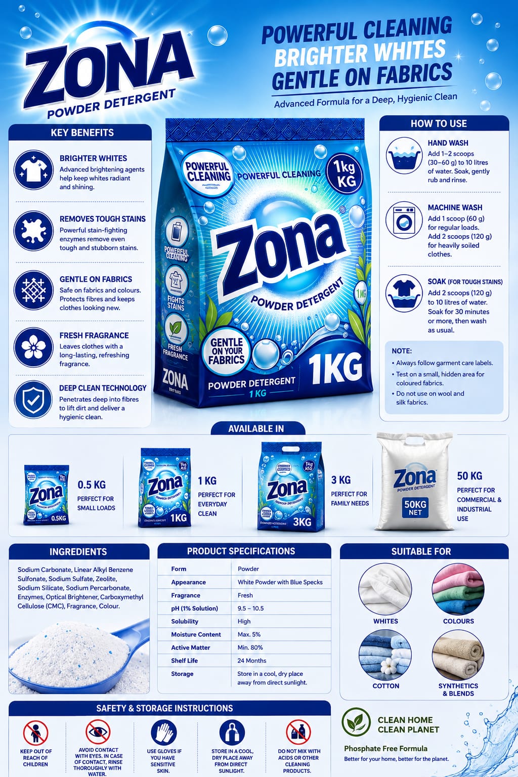 Zona® Detergent Powder