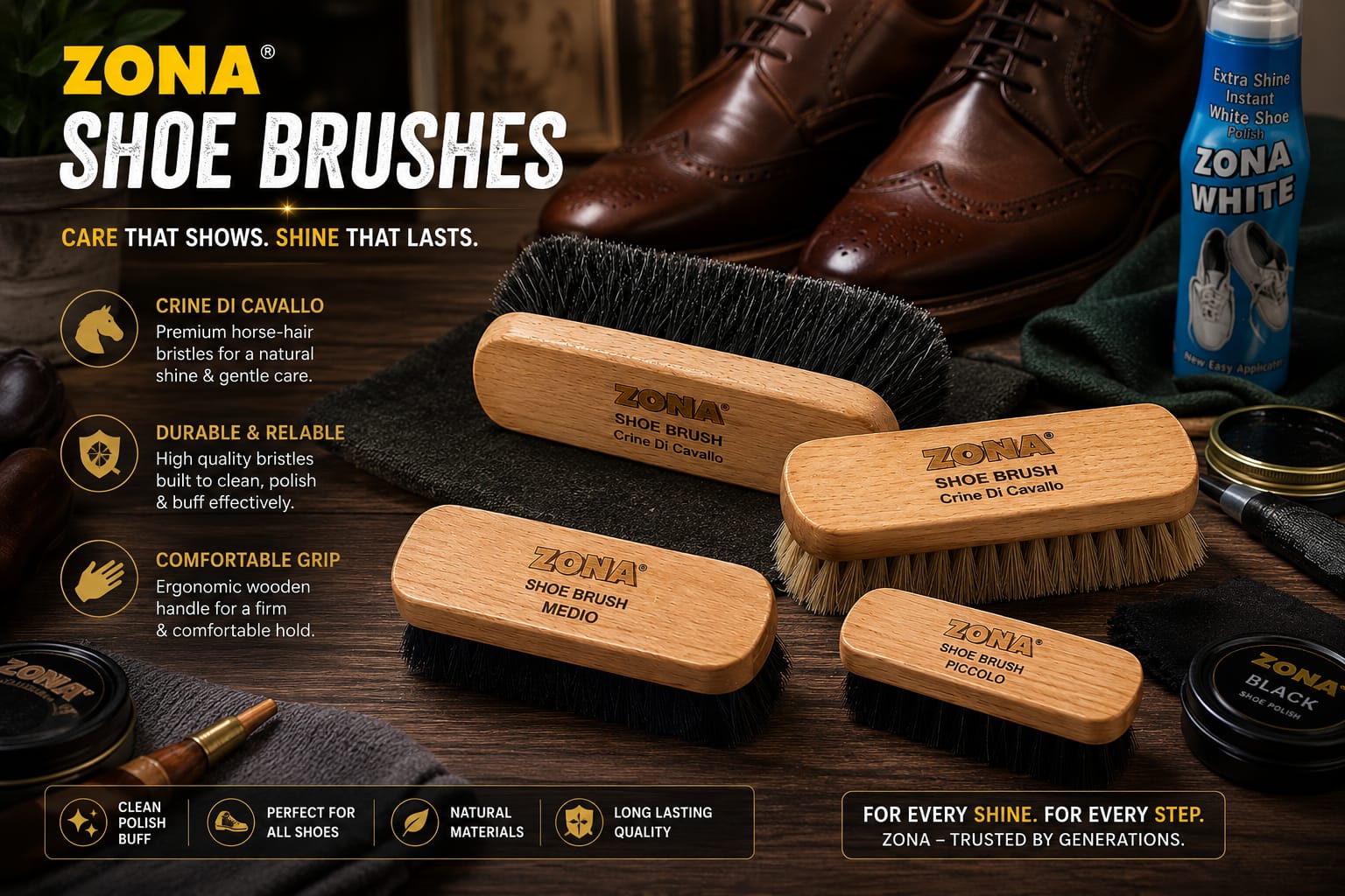 Zona® Shoe Brushes