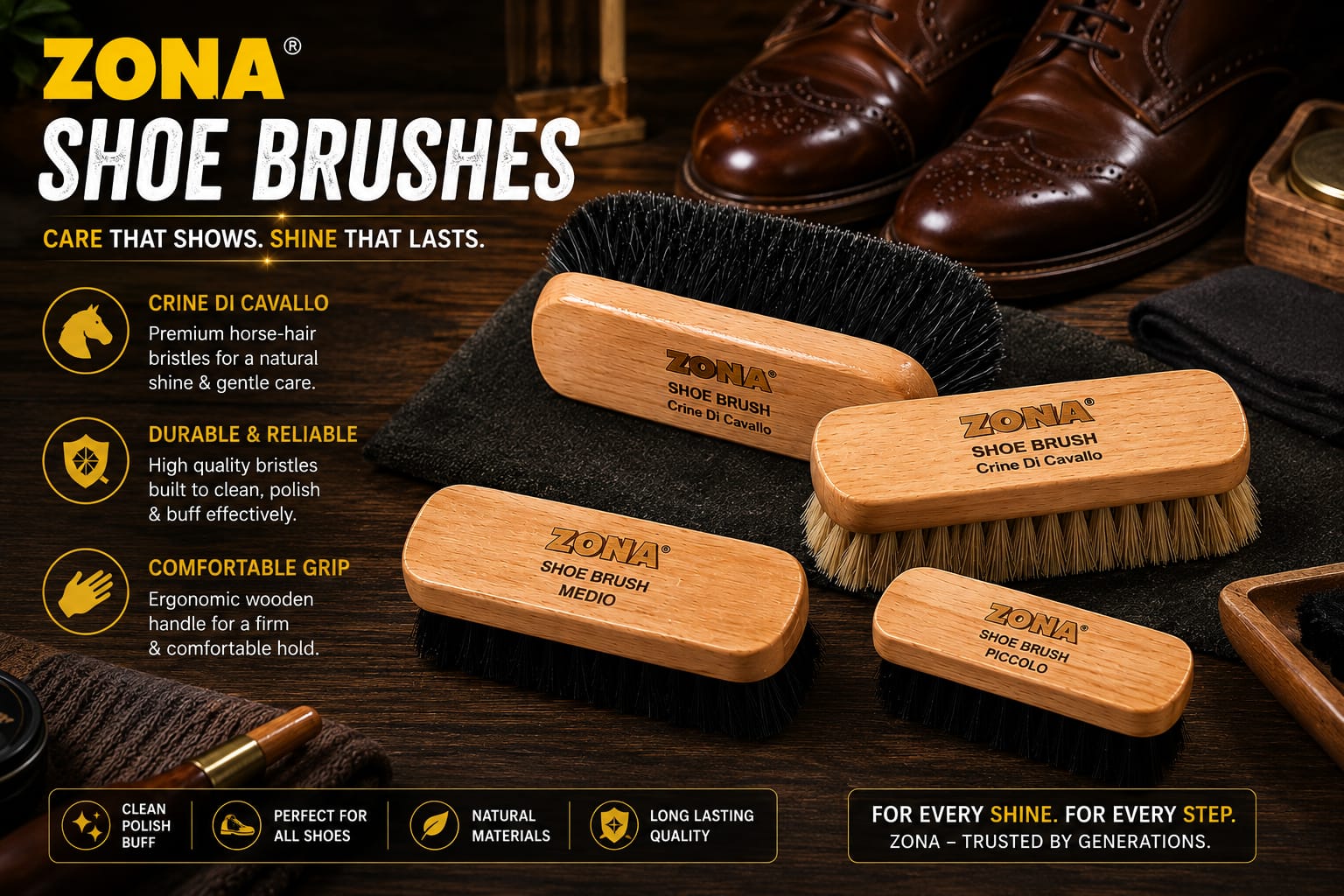 Zona® Shoe Brushes